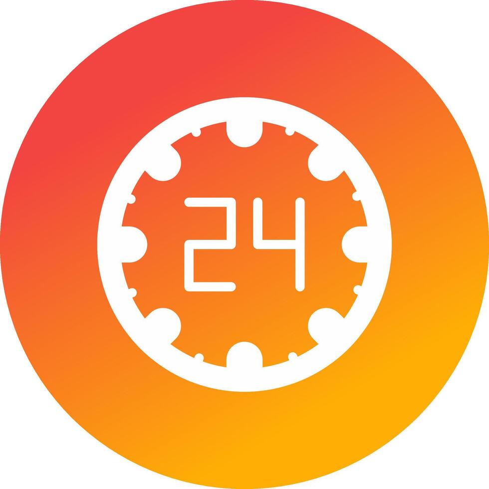 Diseño de icono creativo las 24 horas. vector