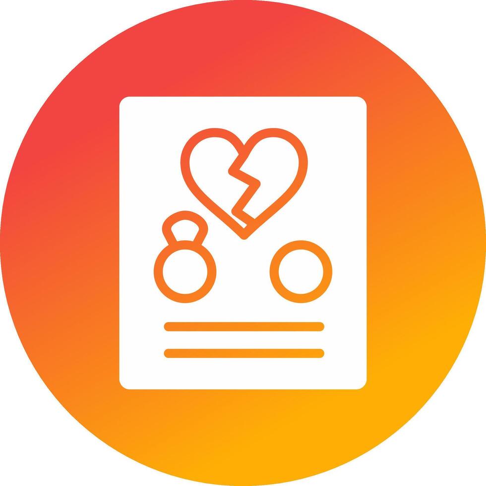 Divorce Creative Icon Design vector