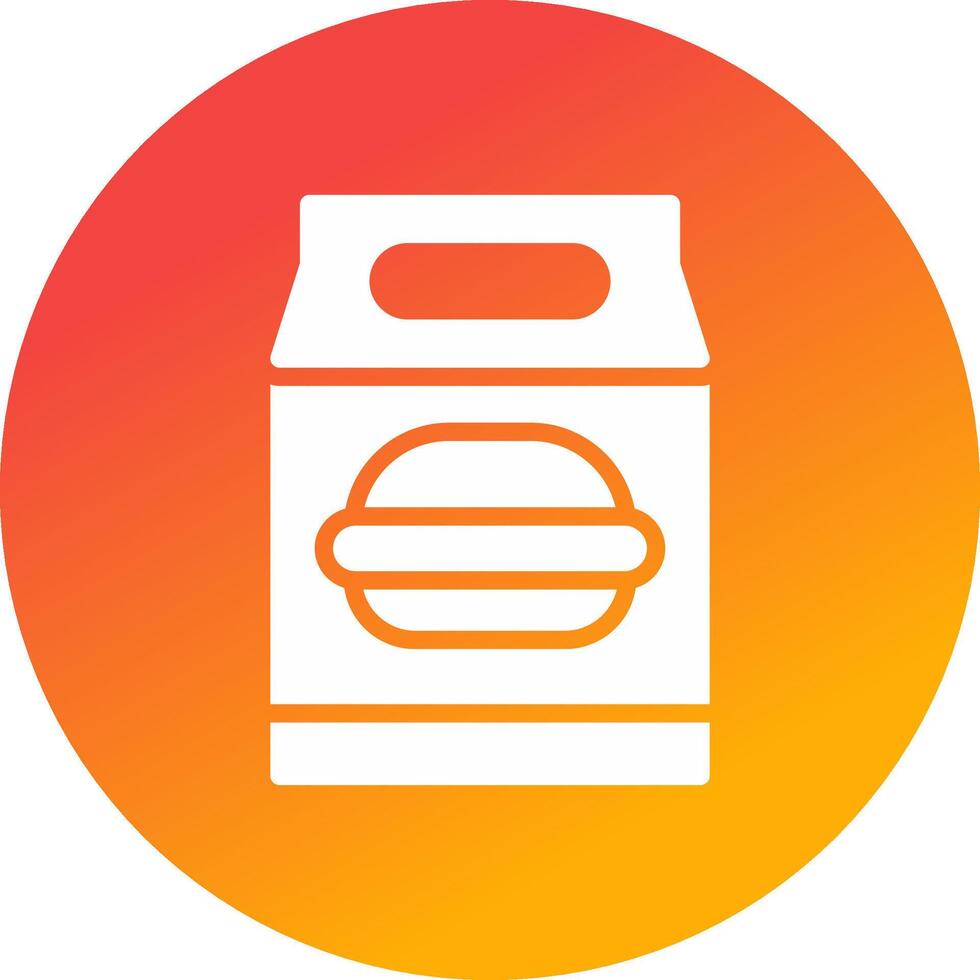 Lunch Bag Creative Icon Design vector