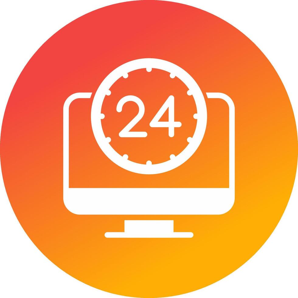 24 7 Monitoring Creative Icon Design vector