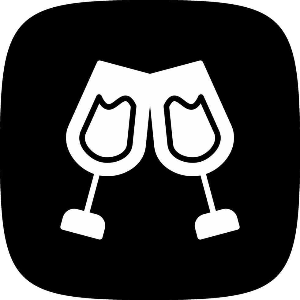 Glass Cheers Creative Icon Design vector