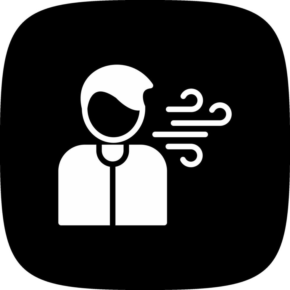 Shortness of Breath Creative Icon Design vector