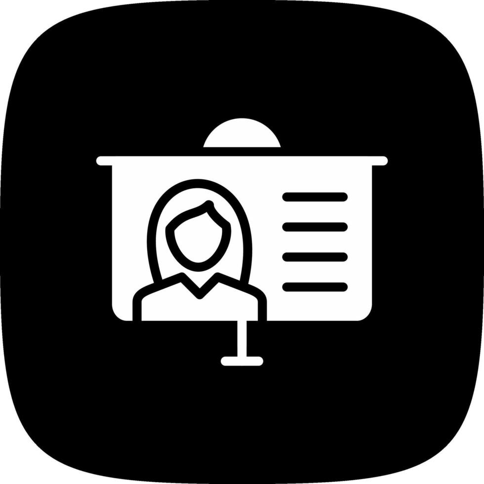 Projector Screen Creative Icon Design vector