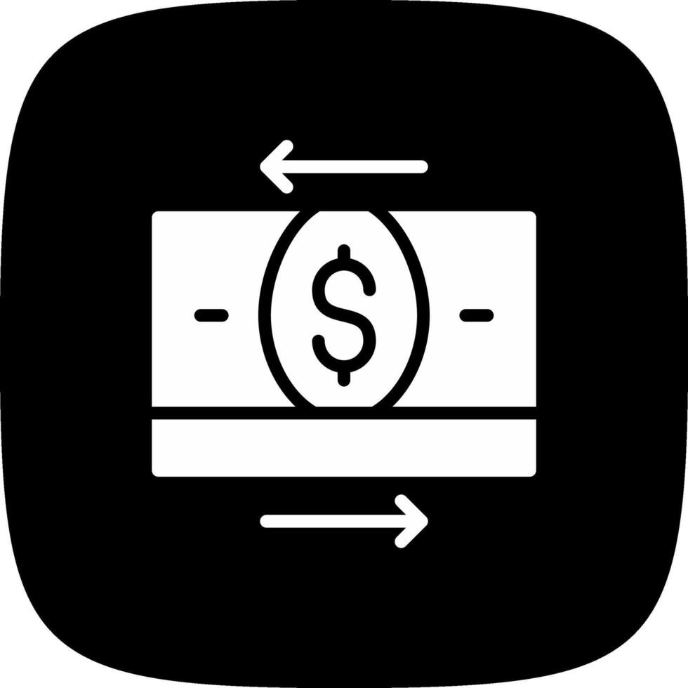 Money Transfer Creative Icon Design vector