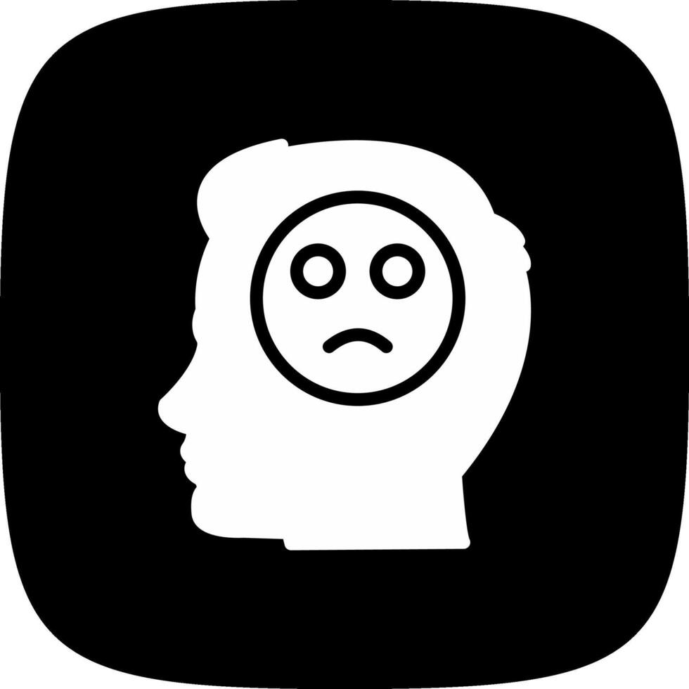 Emotions Sad Creative Icon Design vector