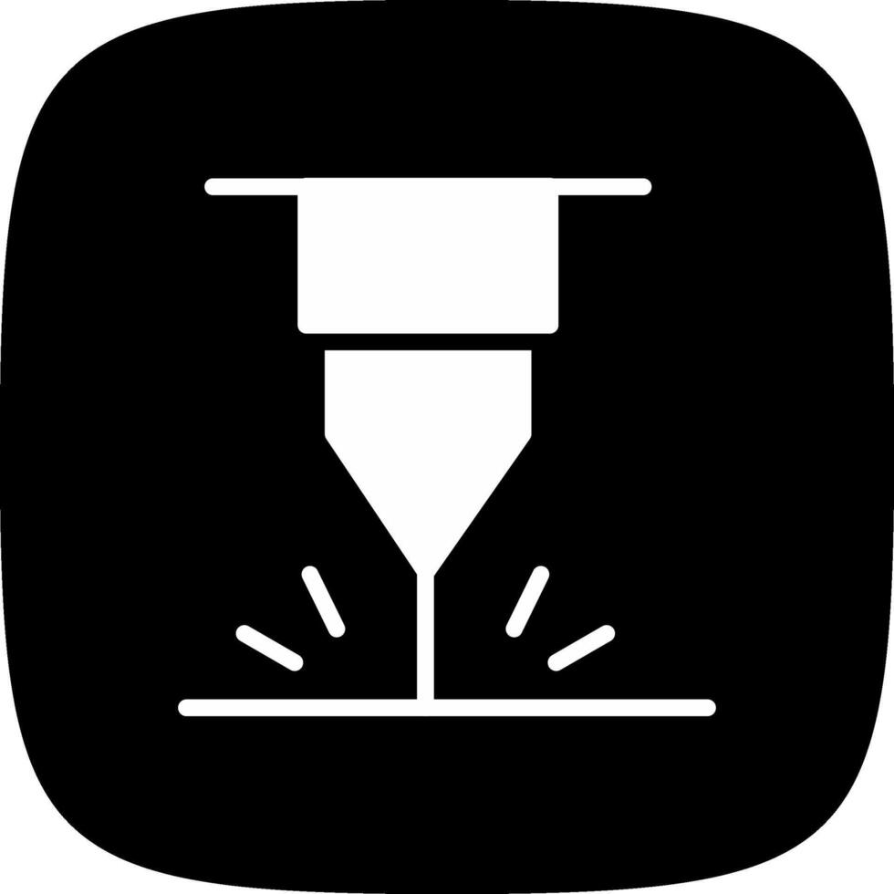Water Cutting Machine Creative Icon Design vector