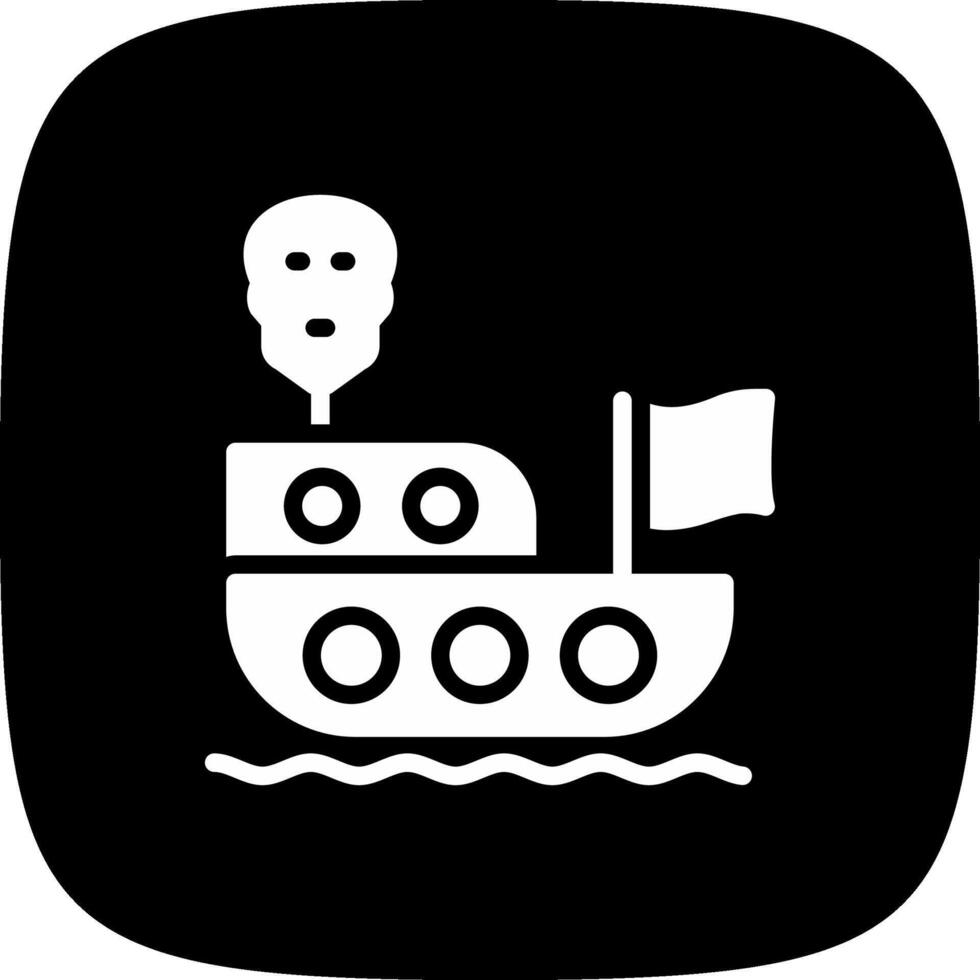 Pirates Ship Creative Icon Design vector