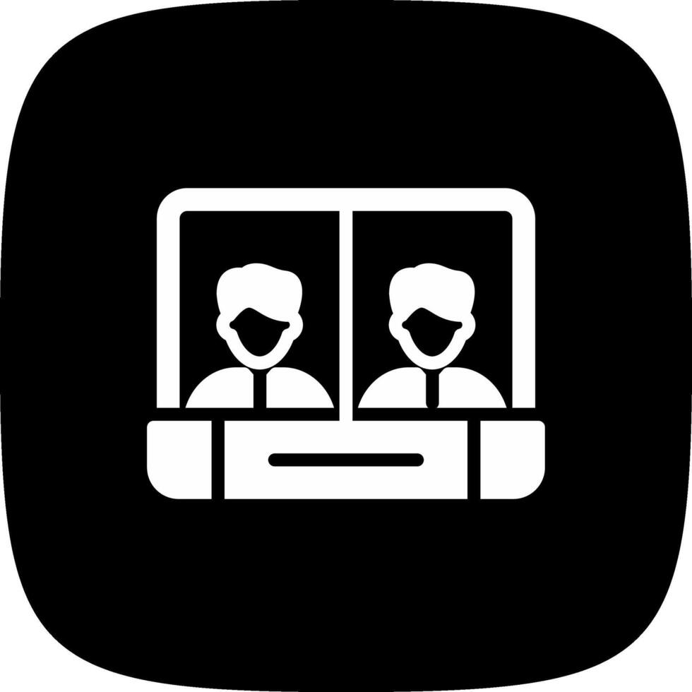 Online Meeting Creative Icon Design vector