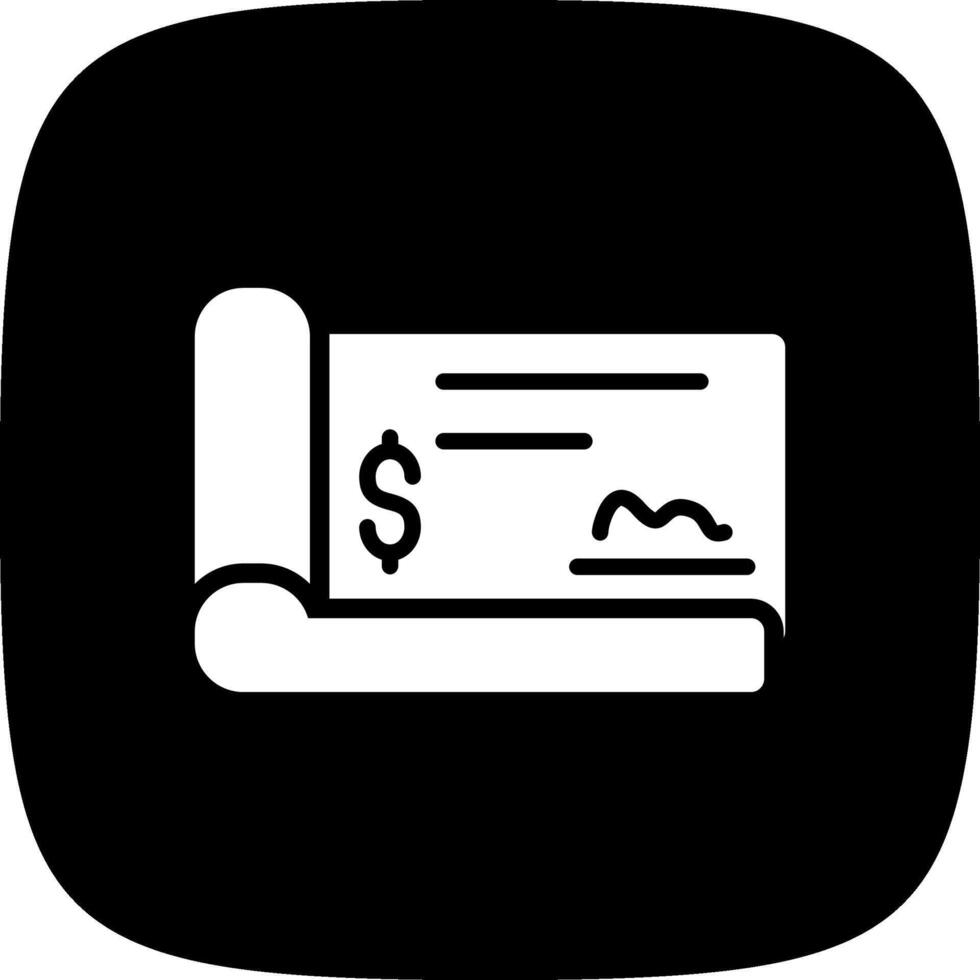 Cheque Creative Icon Design vector