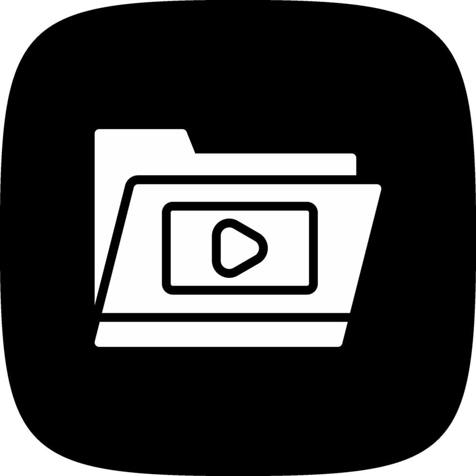 Video Folder Creative Icon Design vector
