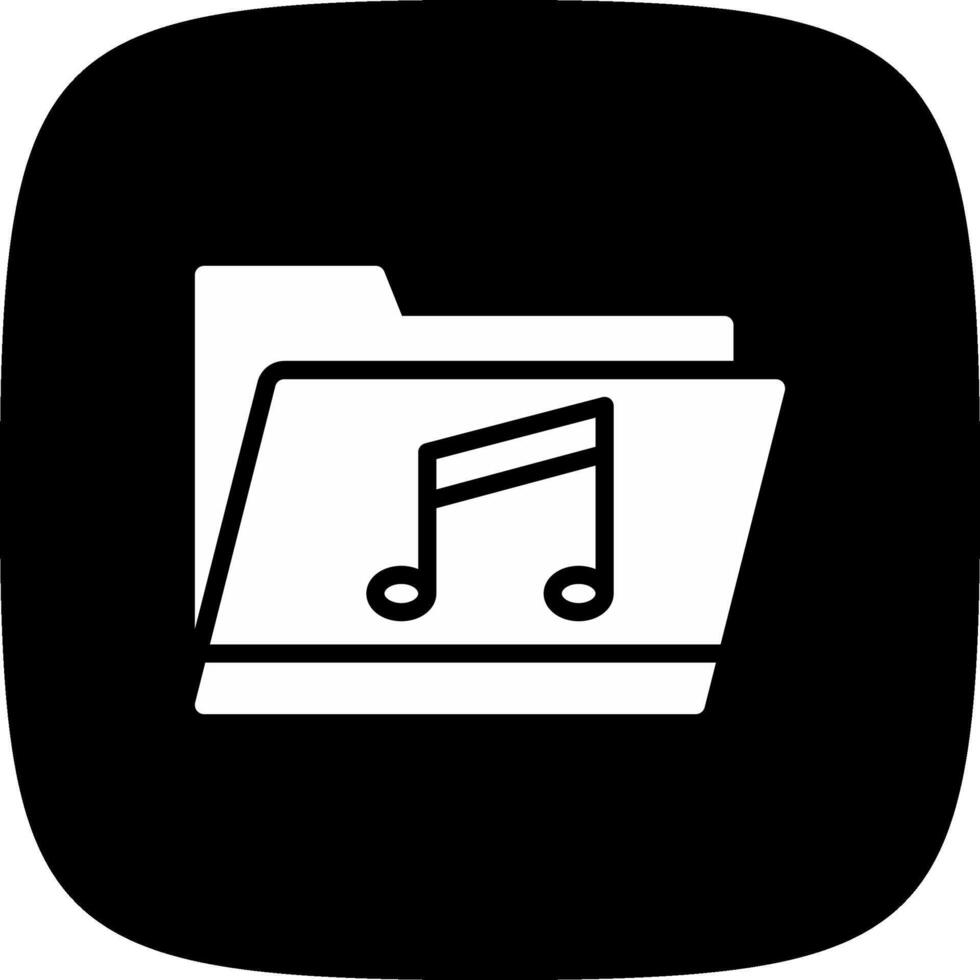 Music Folder Creative Icon Design vector