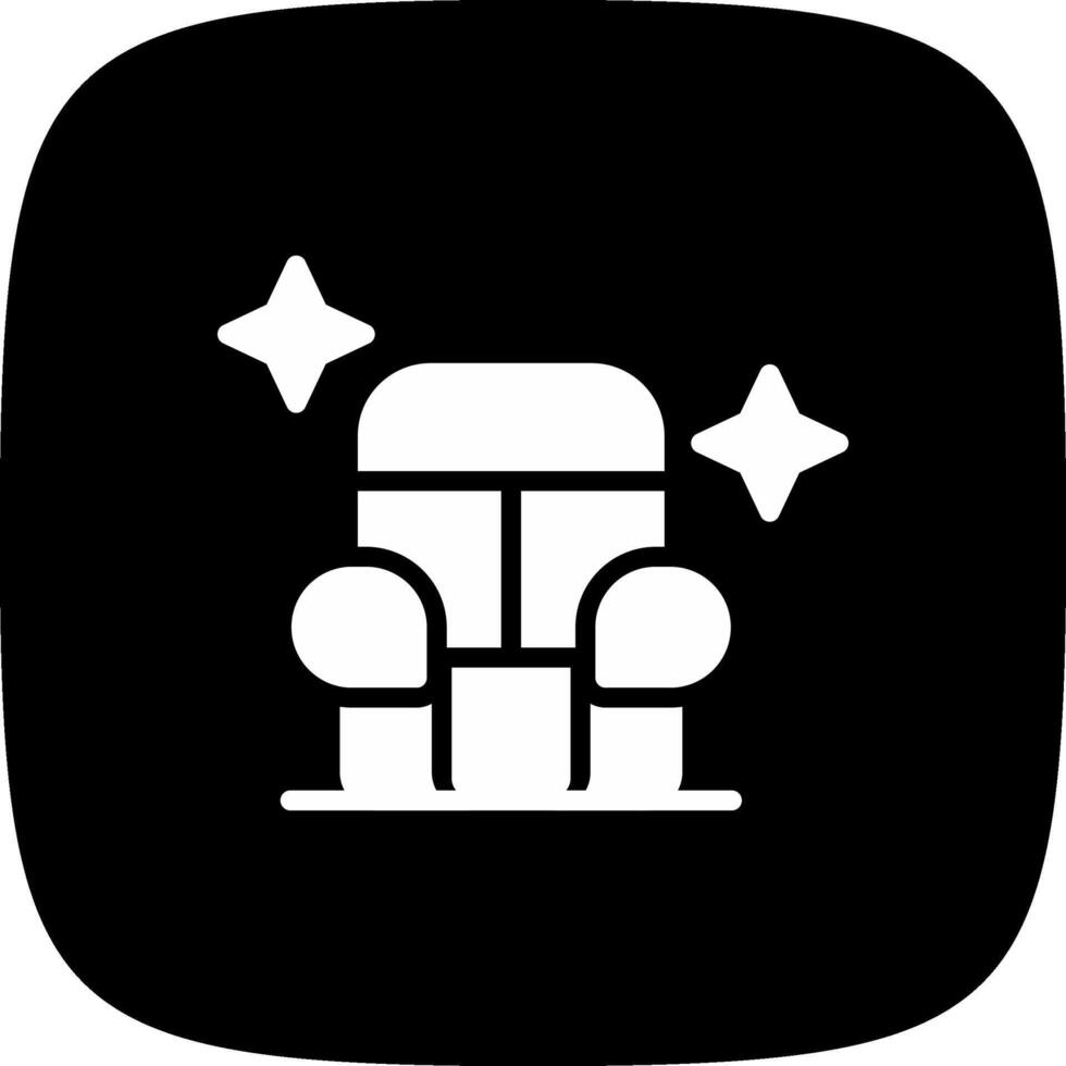 Car Seat Cleaning Creative Icon Design vector