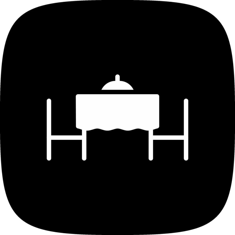 Valentines Table Creative Icon Design vector