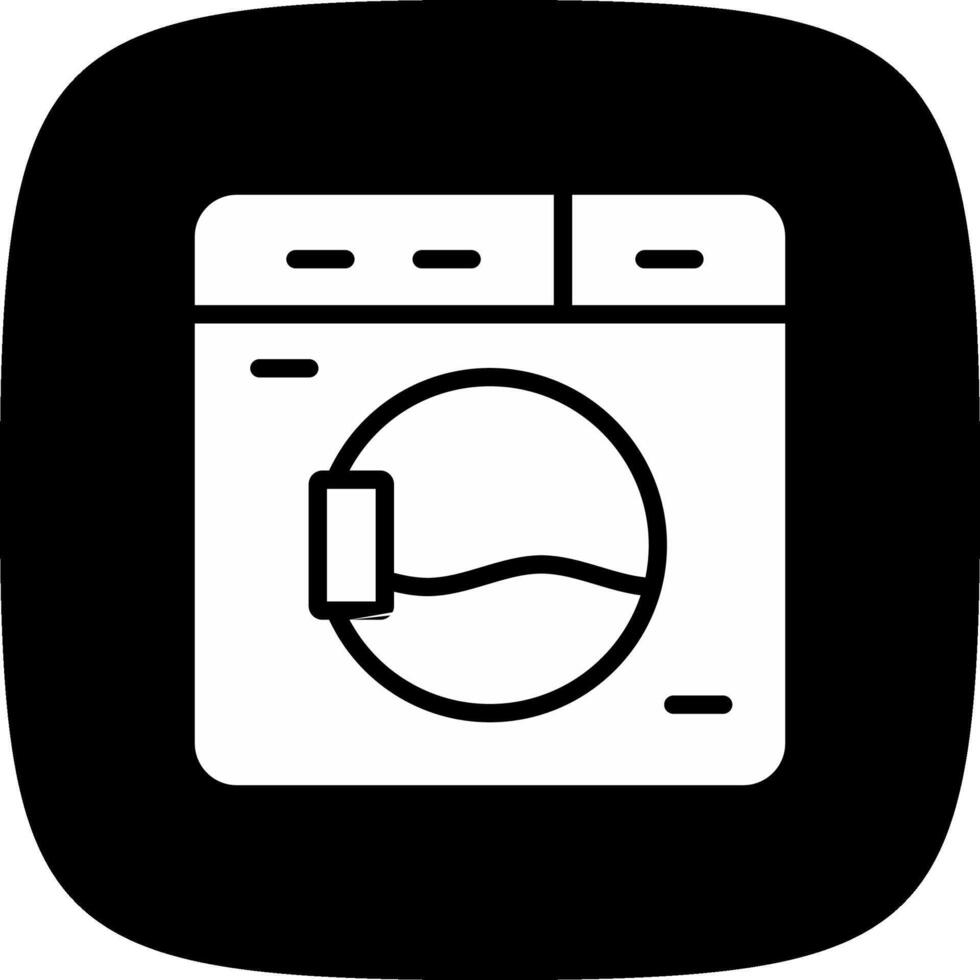 Washing Machine Creative Icon Design vector