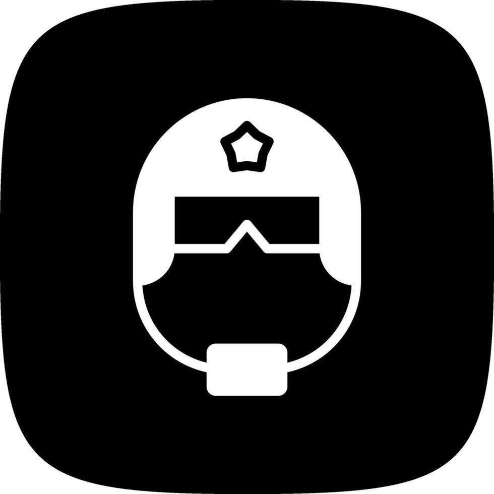 policía casco creativo icono diseño vector