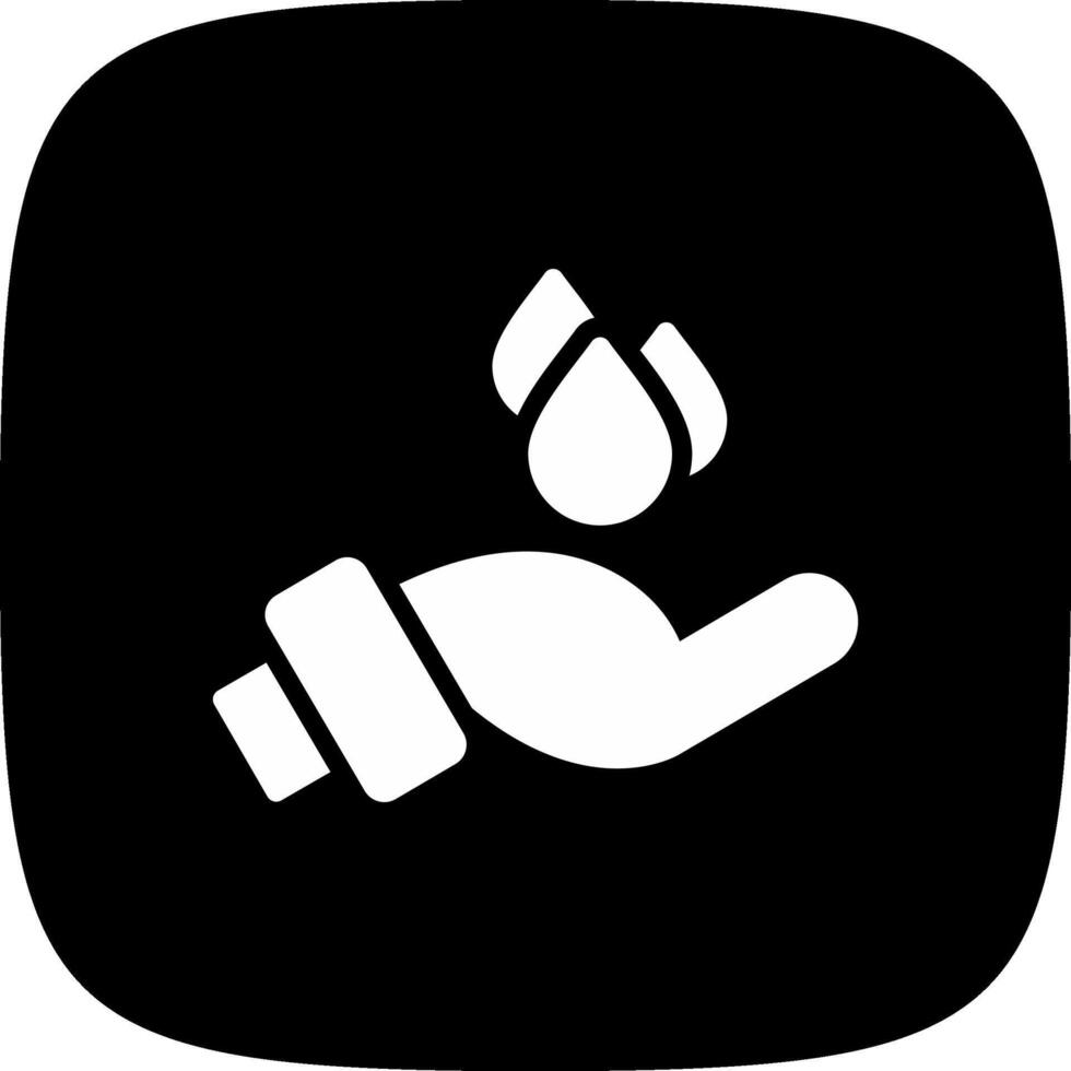 Hand Water Creative Icon Design vector