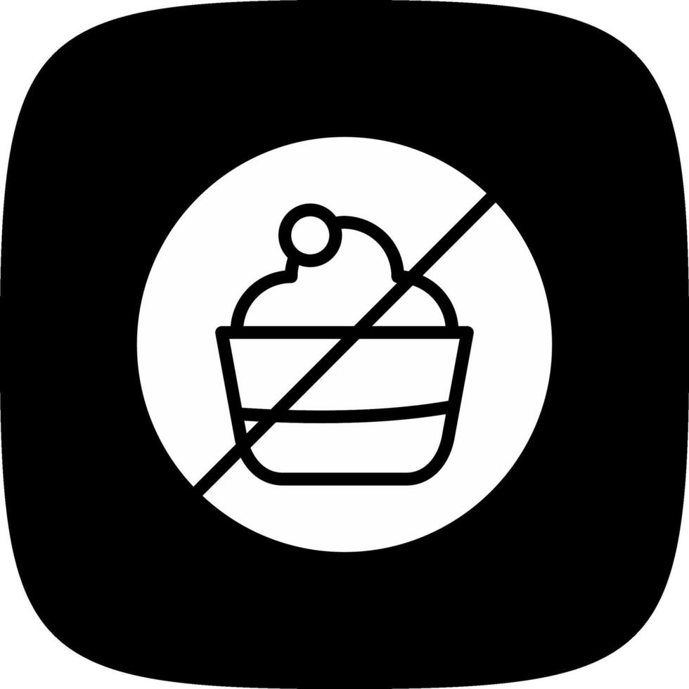 No Sweets Creative Icon Design vector