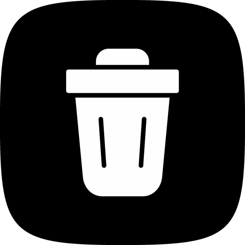 Trash Bin Creative Icon Design vector