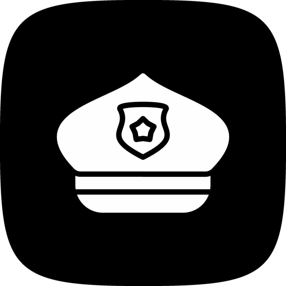 policía sombrero creativo icono diseño vector