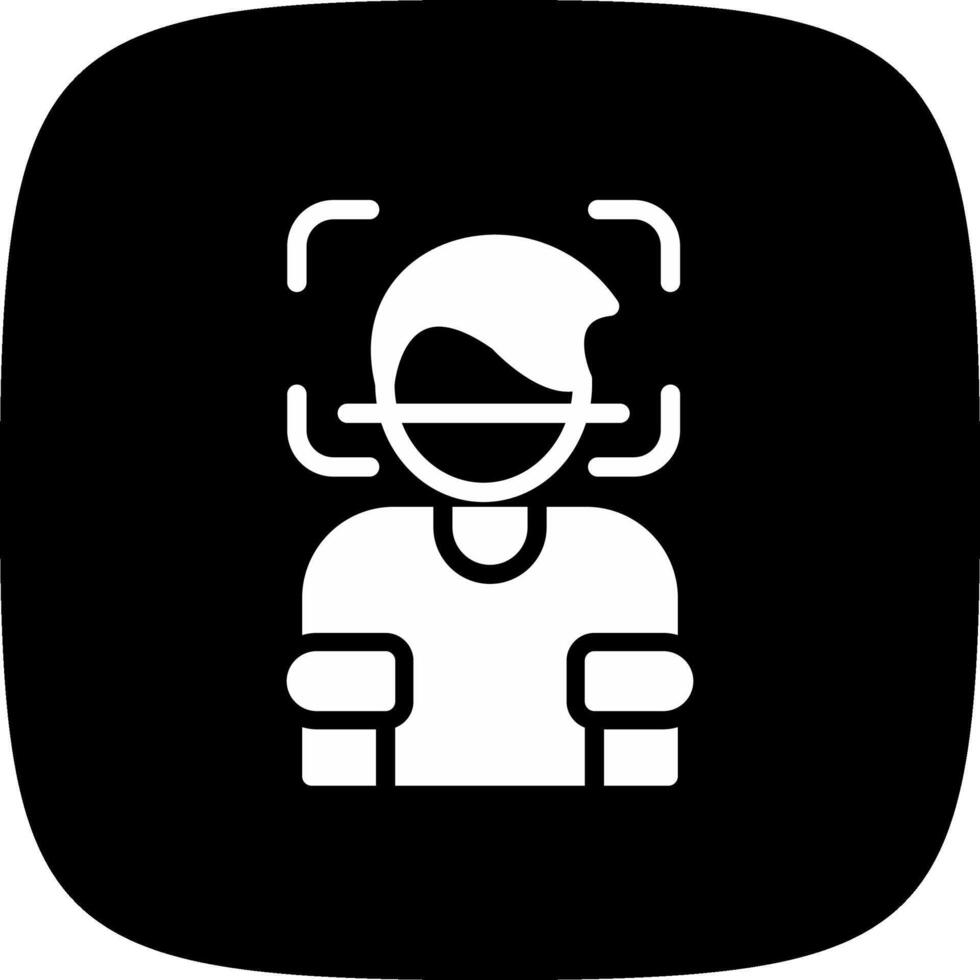 Face Scanner Creative Icon Design vector