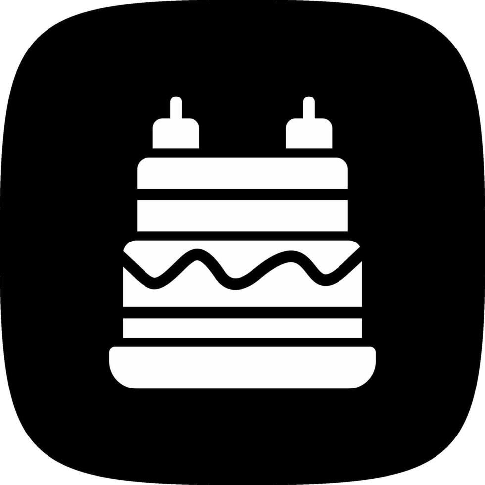 diseño de icono creativo de pastel de cumpleaños vector