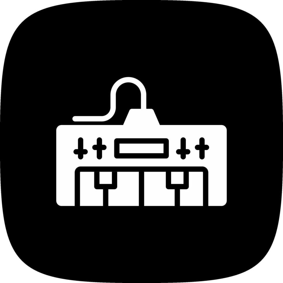 diseño de icono creativo de piano eléctrico vector