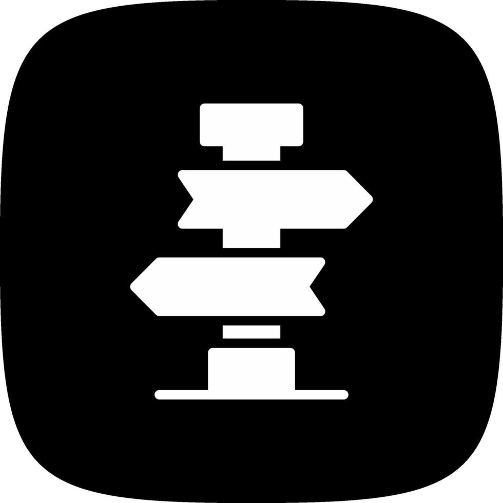 glyph corner inverted Design vector