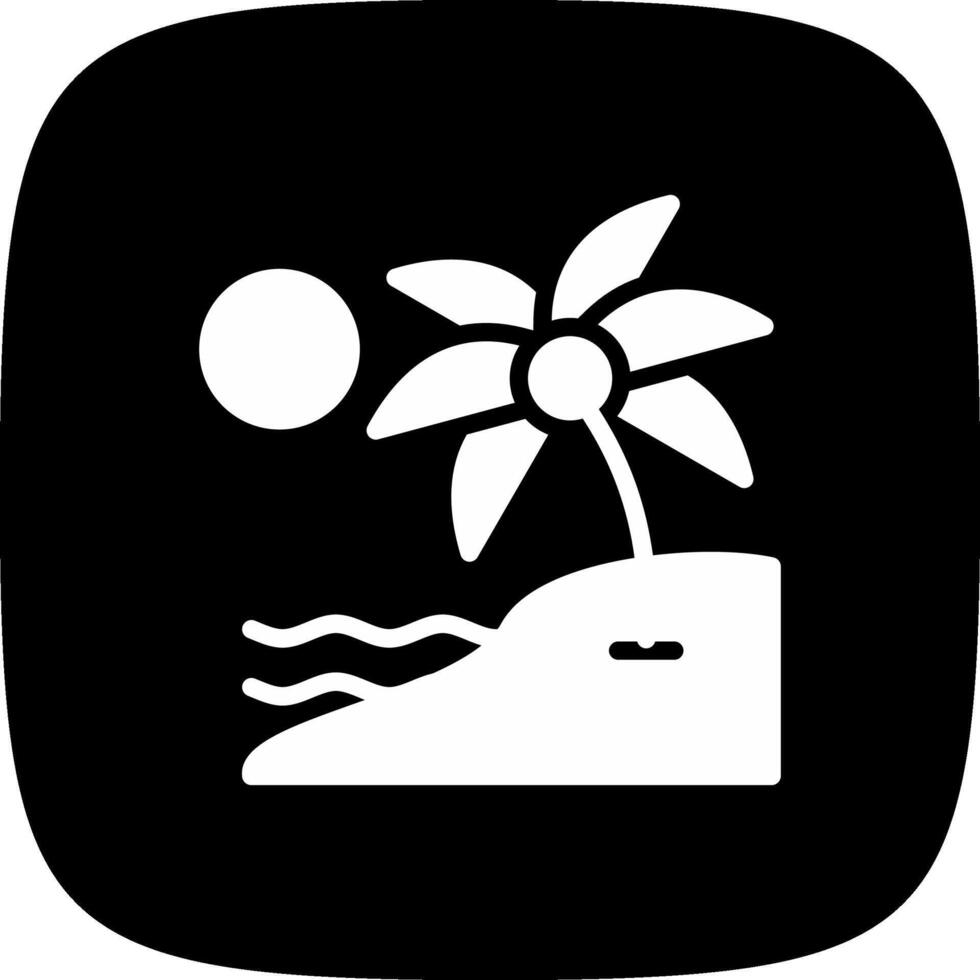 Island Landscape Creative Icon Design vector
