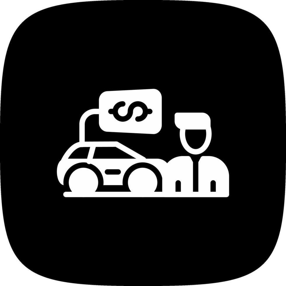 Car Salesman Creative Icon Design vector