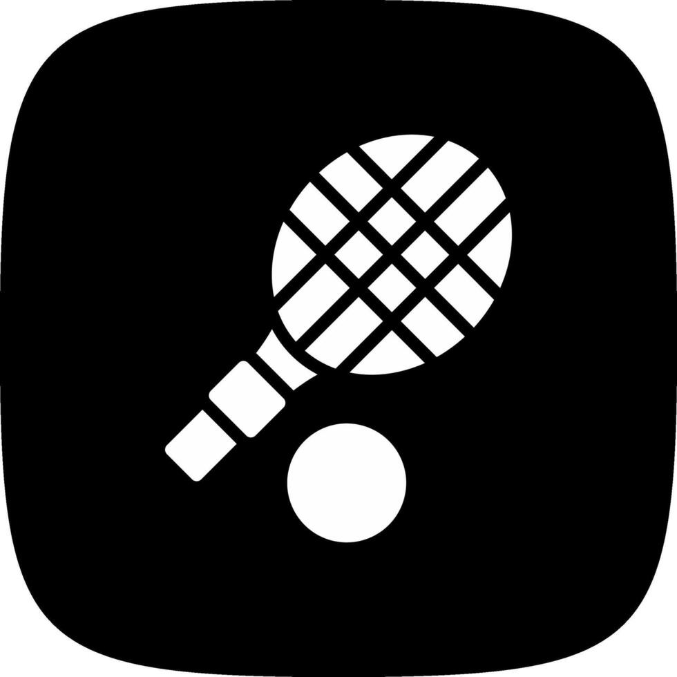Tennis Racket Creative Icon Design vector