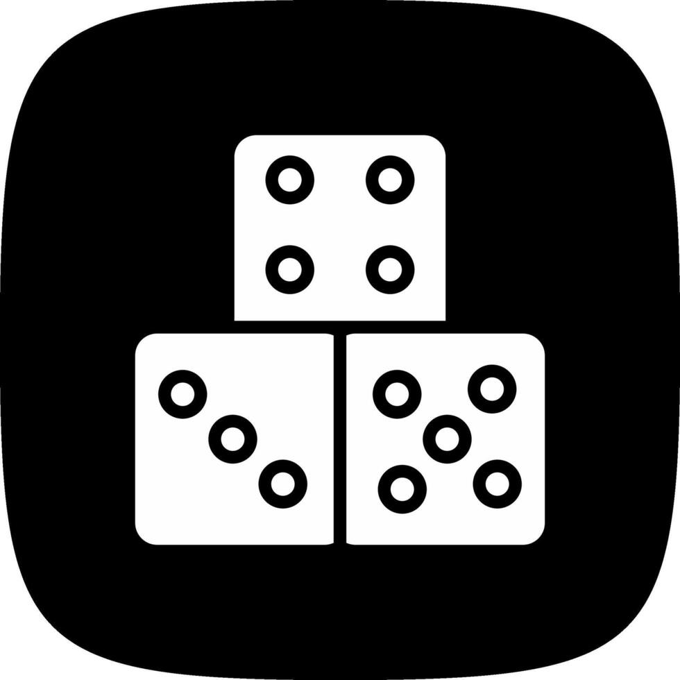 Domino Piece Creative Icon Design vector