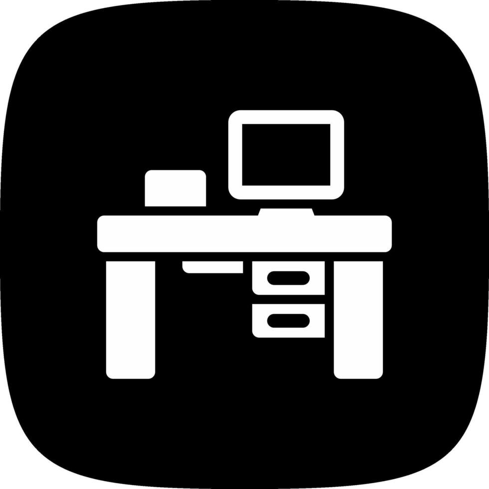 Office Desk Creative Icon Design vector