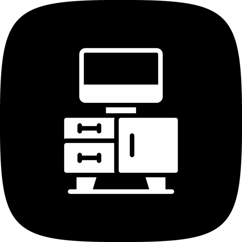 diseño de icono creativo de mesa de tv vector