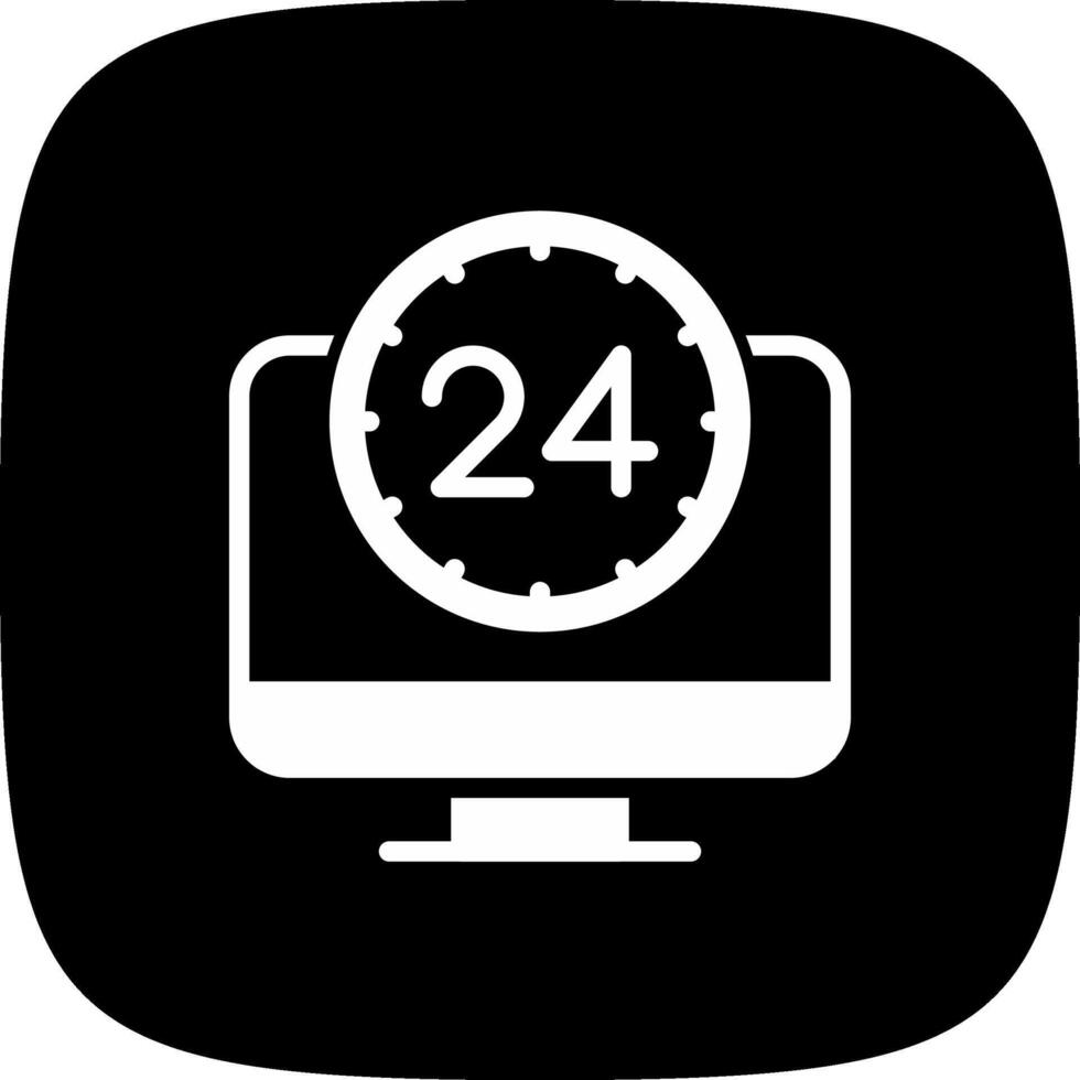 24 7 Monitoring Creative Icon Design vector