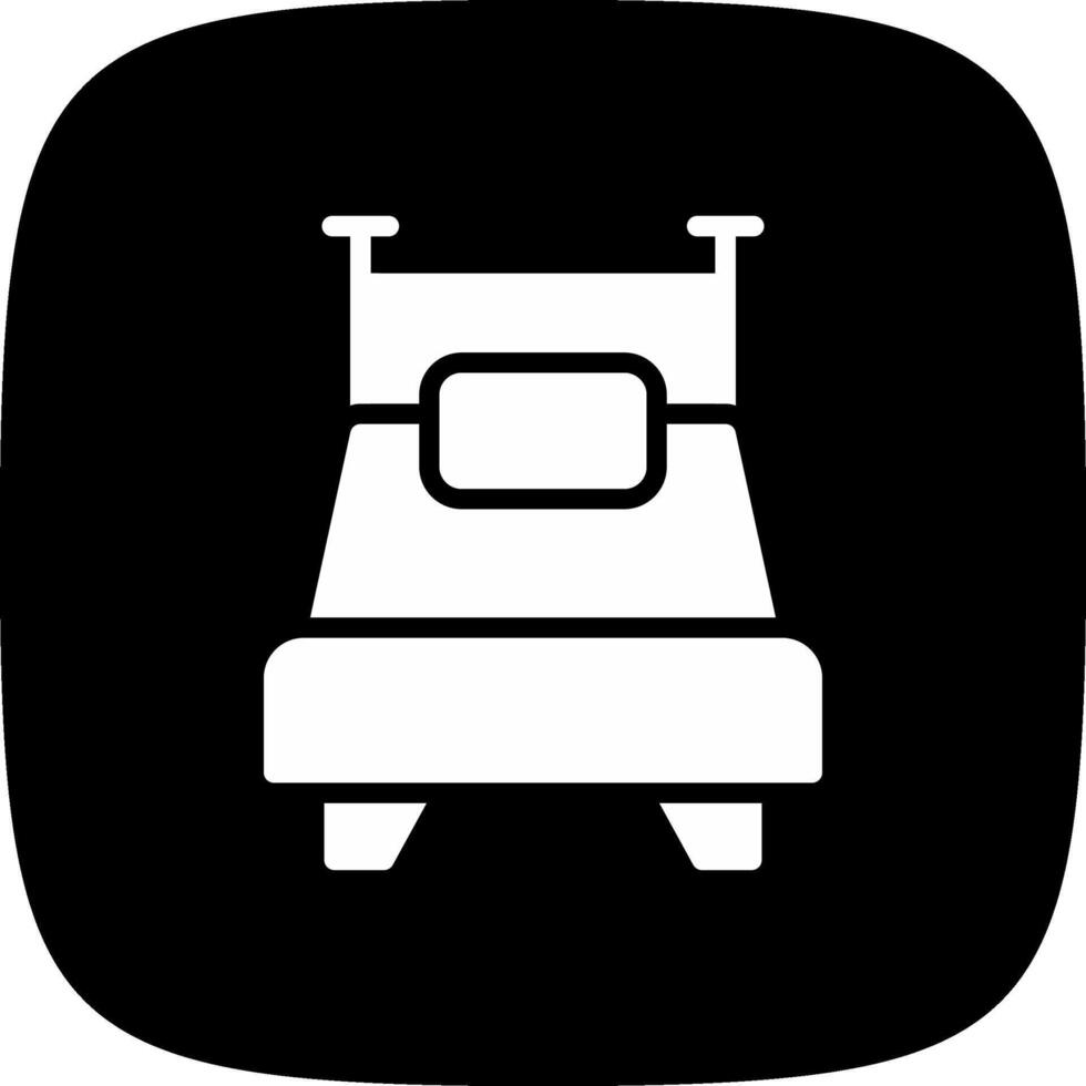 Single Bed Creative Icon Design vector