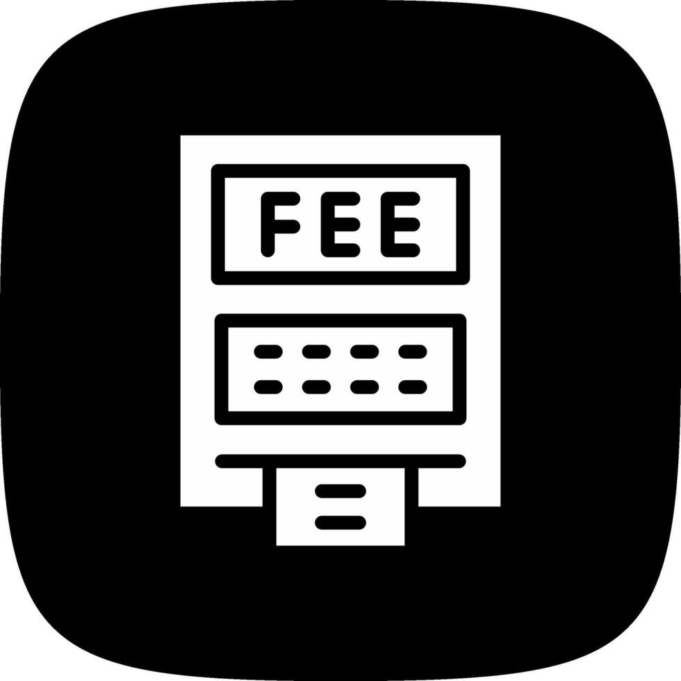 ATM Fees Creative Icon Design vector