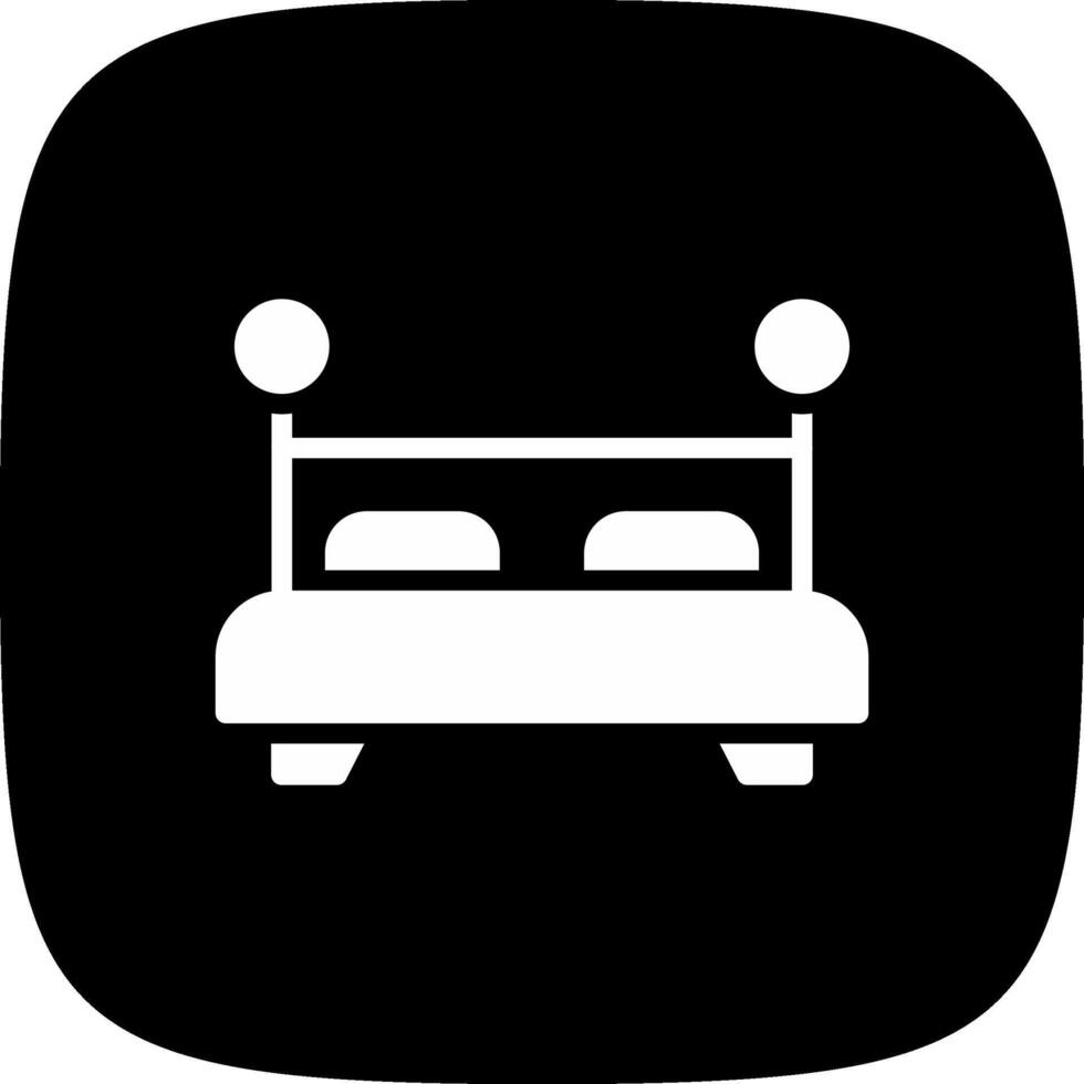 Double Bed Creative Icon Design vector