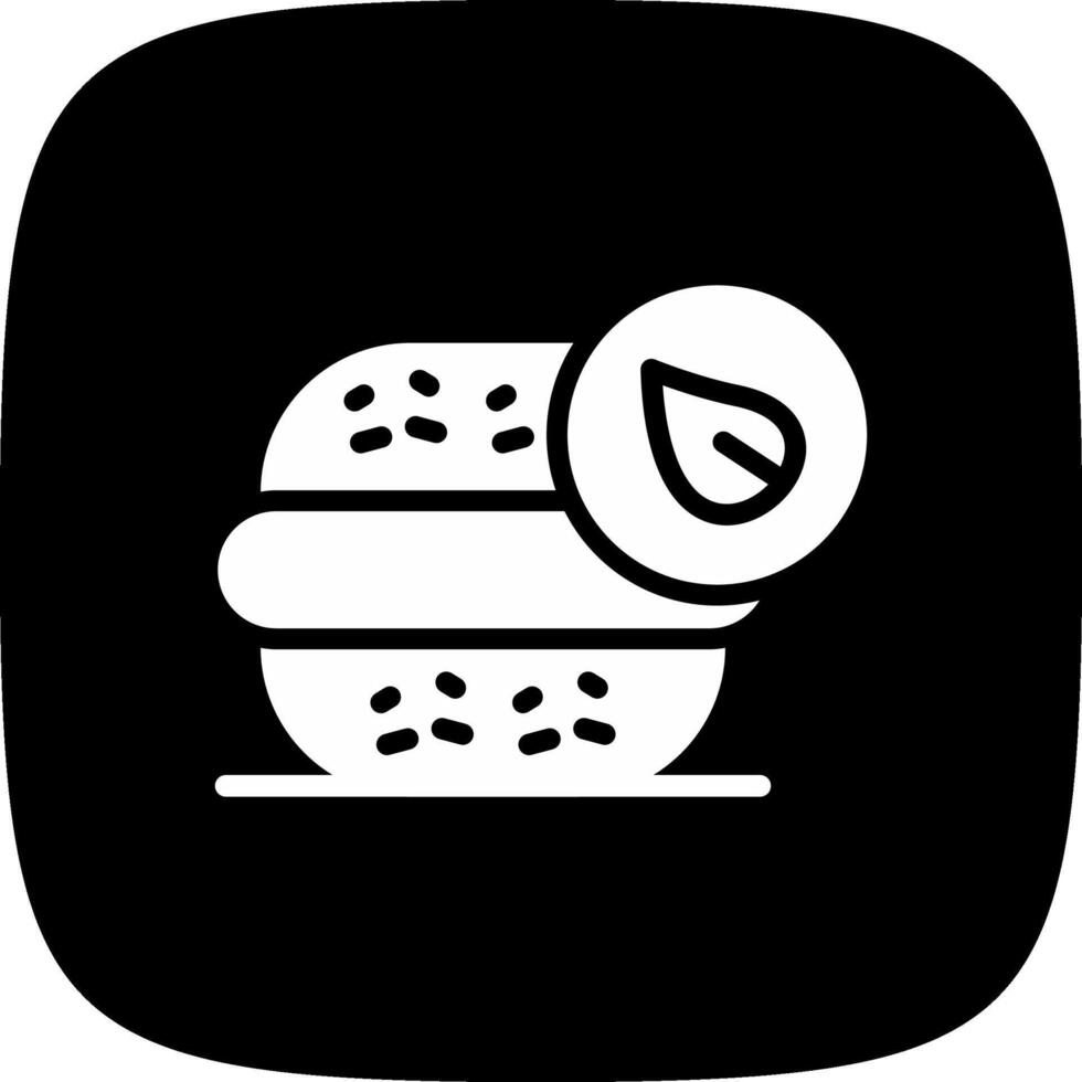 Vegan Burger Creative Icon Design vector