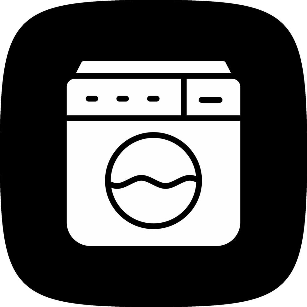 Washing Machine Creative Icon Design vector