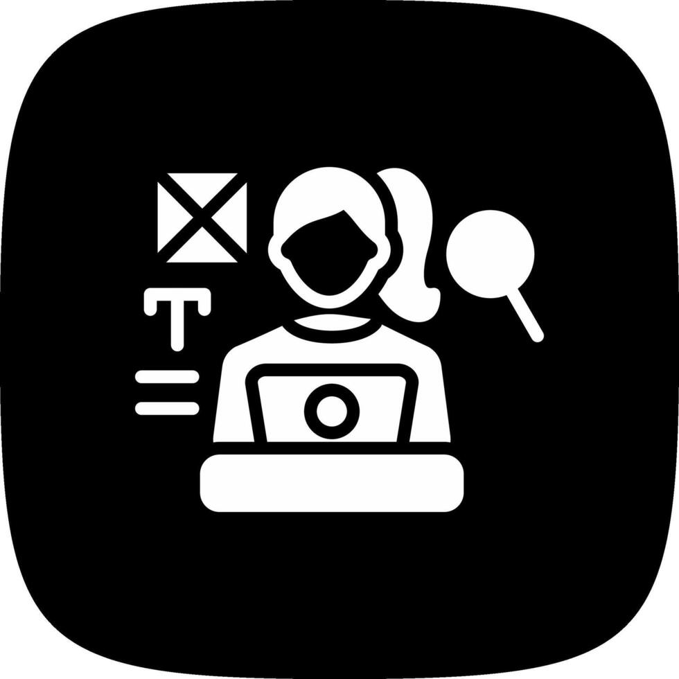 Blogger Creative Icon Design vector