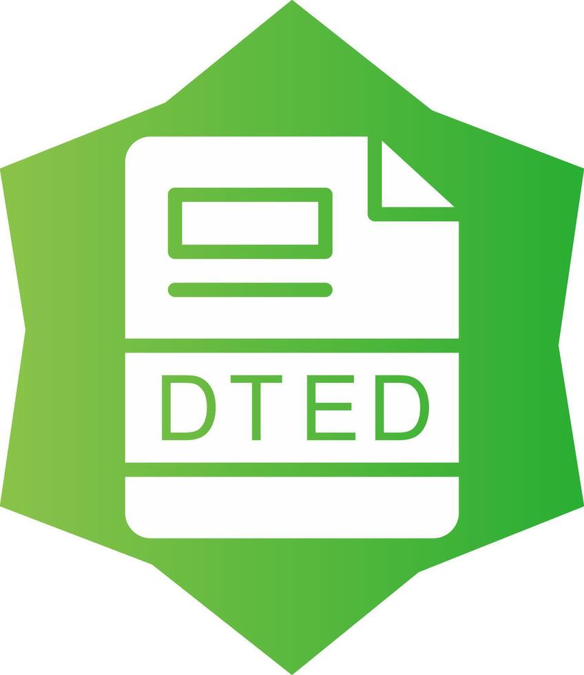 DTED Creative Icon Design vector