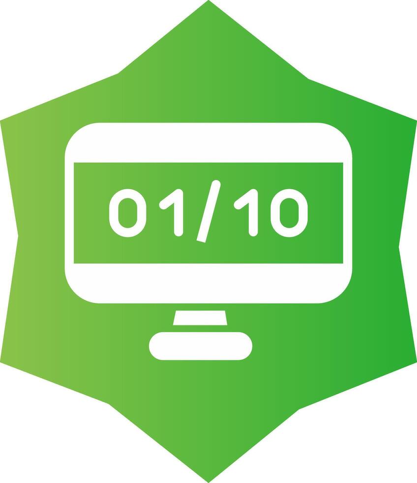 Binary Code Creative Icon Design vector