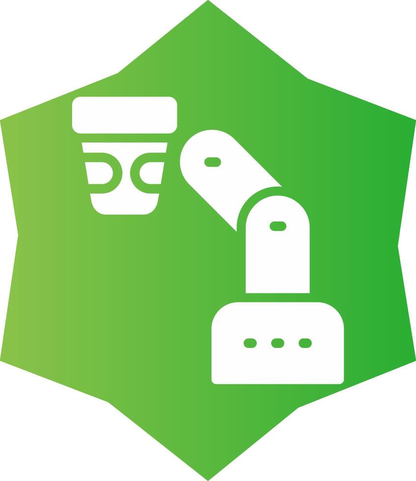 Robot Barista Creative Icon Design vector