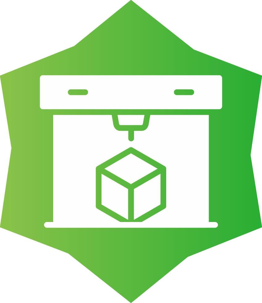 3D Printing Creative Icon Design vector