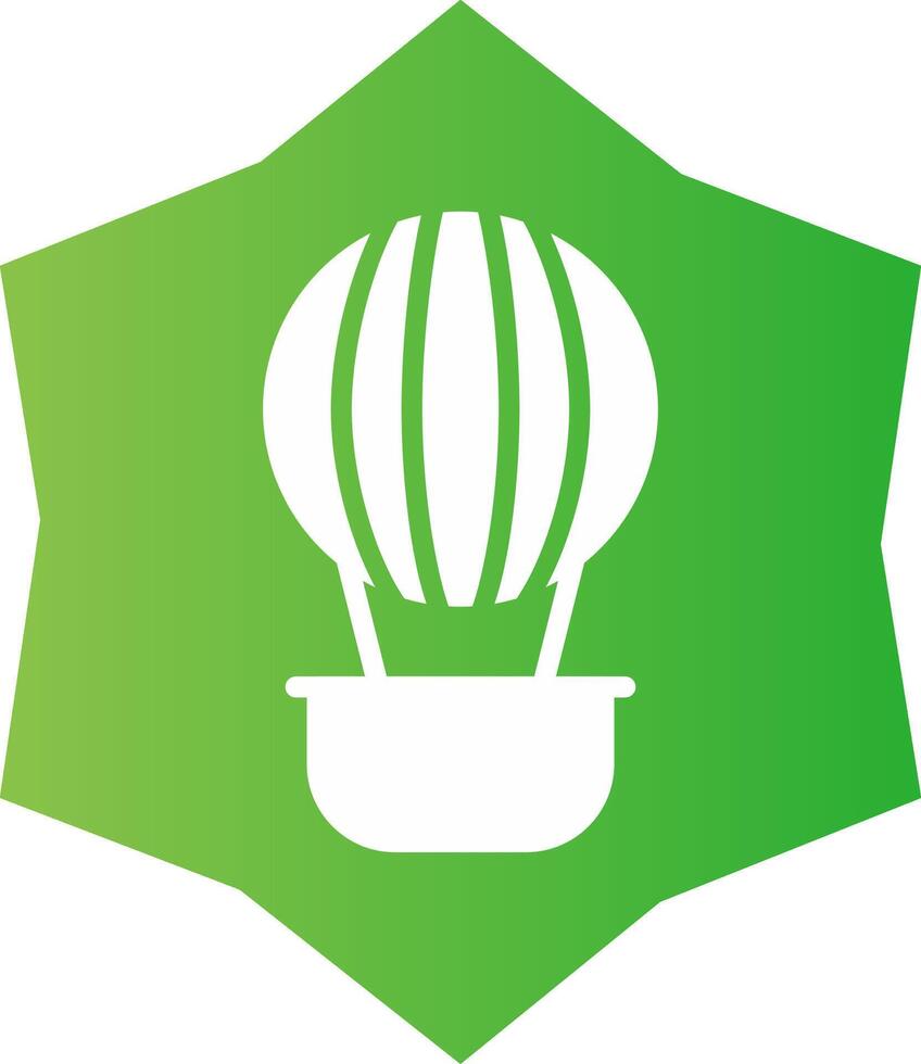 Hot Air Balloon Creative Icon Design vector