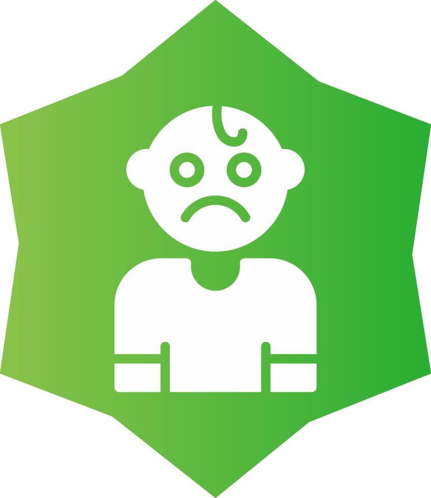 Sad Baby Creative Icon Design vector