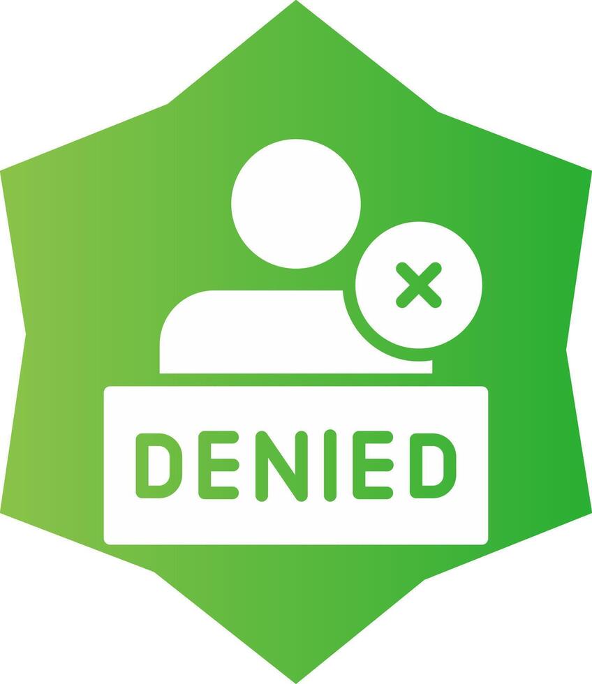 Denied Creative Icon Design vector