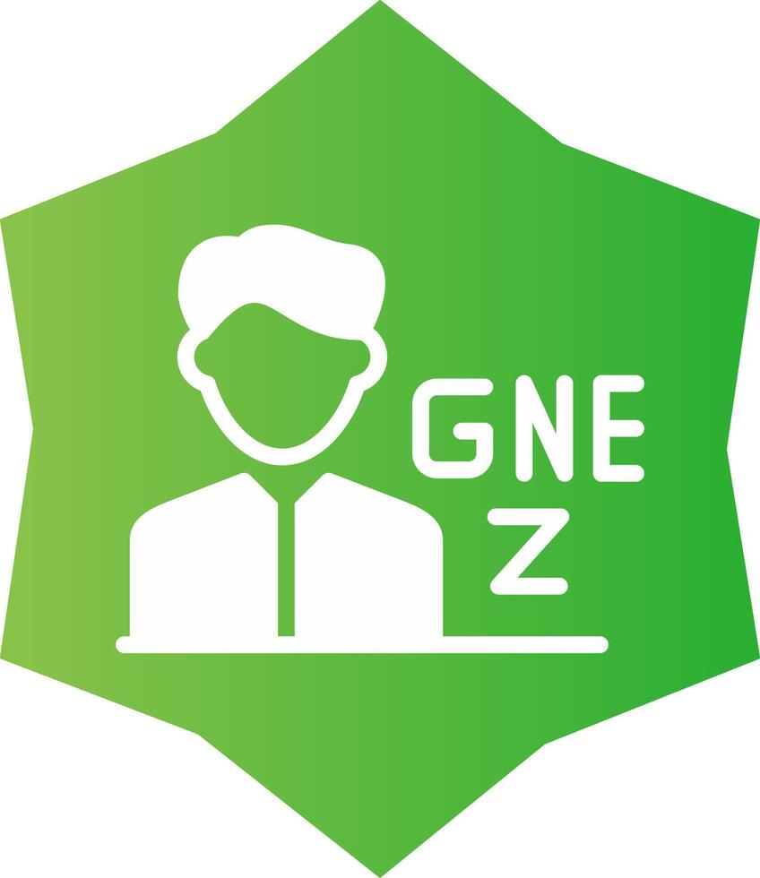 Gen Z Male Creative Icon Design vector