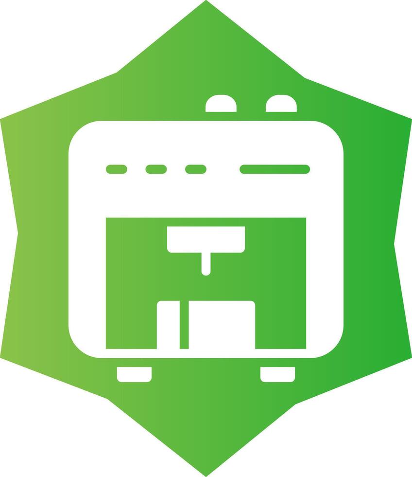 3D Printer Creative Icon Design vector