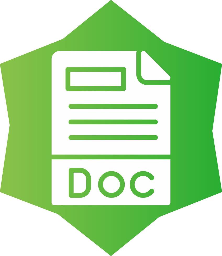 Doc File Format Creative Icon Design vector
